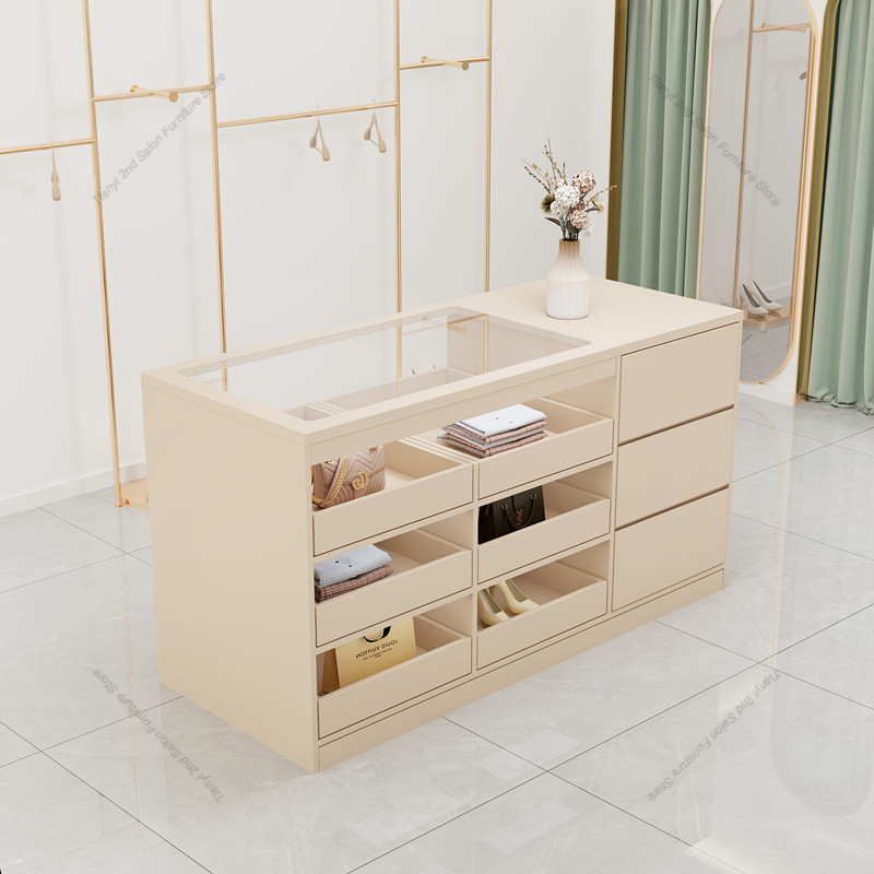 Office Furniture - Moderner Kreativer Kleidungsladen Insel-Schrank Mehrschichtige Aufbewahrung