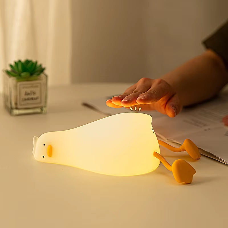 Floating Nightstand With Led Light - Enten-Nachtlicht mit LED, Wiederaufladbar, Silikon-Lampe, Niedliches