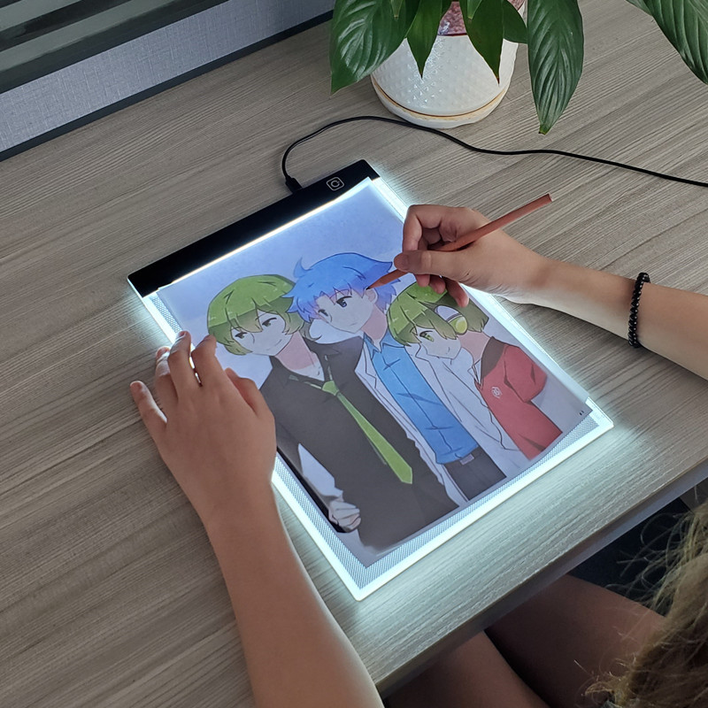 Floating Nightstand With Led Light - A5 LED-Kopiertisch, Zeichenbrett, Kinder-Kopiertisch mit Lichtdurchlässigkeit,